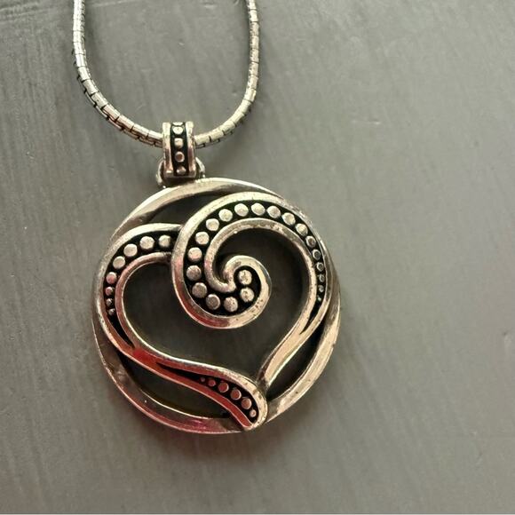 Brighton Silver Tone Heart Pendant Necklace - Picture 8 of 8